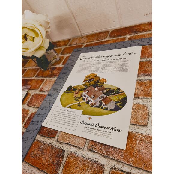 1944 Anaconda Copper & Brass "So You're Planning a New Home" Vtg Print Ad‎ - Picture 5 of 5